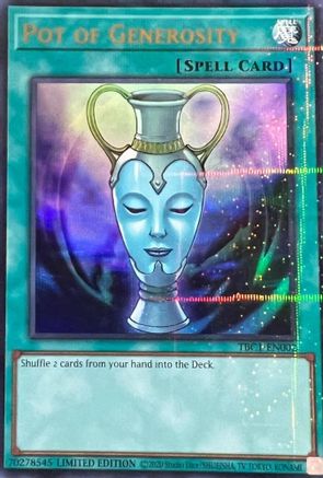 Pot of Generosity (TBC1-EN002) - The Pot Collection Limited The Pot Collection Yugioh Single  Squirtle Squad Card Shop.