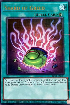 Shard of Greed (TBC1-EN014) - The Pot Collection Limited The Pot Collection Yugioh Single  Squirtle Squad Card Shop.
