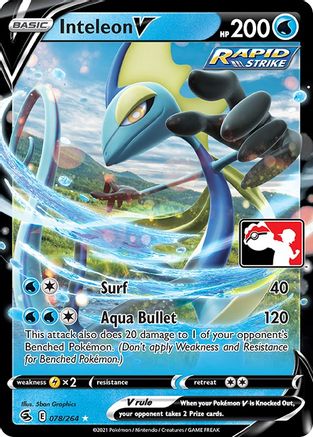 Inteleon V  - Holofoil Prize Pack Series Cards - Ultra Rare Prize Pack Series Cards Pokemon Single  Squirtle Squad Card Shop.