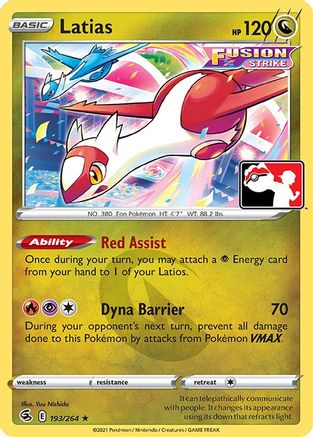 Latias  Prize Pack Series Cards - Rare Prize Pack Series Cards Pokemon Single  Squirtle Squad Card Shop.