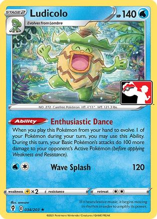 Ludicolo  Prize Pack Series Cards - Rare Prize Pack Series Cards Pokemon Single  Squirtle Squad Card Shop.