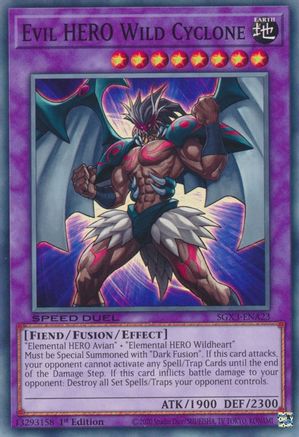 Evil HERO Wild Cyclone (SGX3-ENA23) - Speed Duel GX: Duelists of Shadows 1st Edition Speed Duel GX: Duelists of Shadows Yugioh Single  Squirtle Squad Card Shop.