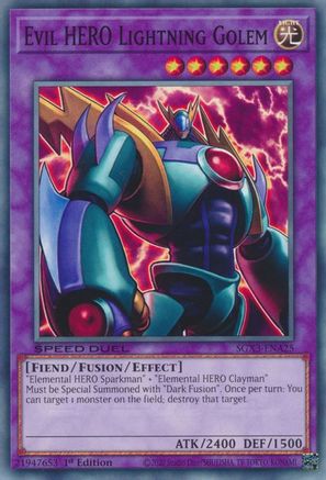 Evil HERO Lightning Golem (SGX3-ENA25) - Speed Duel GX: Duelists of Shadows 1st Edition Speed Duel GX: Duelists of Shadows Yugioh Single  Squirtle Squad Card Shop.