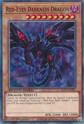 Red-Eyes Darkness Dragon (SGX3-ENB01) - Speed Duel GX: Duelists of Shadows 1st Edition Speed Duel GX: Duelists of Shadows Yugioh Single  Squirtle Squad Card Shop.