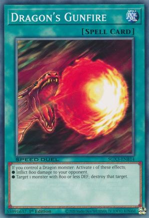 Dragon's Gunfire (SGX3-ENB14) - Speed Duel GX: Duelists of Shadows 1st Edition Speed Duel GX: Duelists of Shadows Yugioh Single  Squirtle Squad Card Shop.