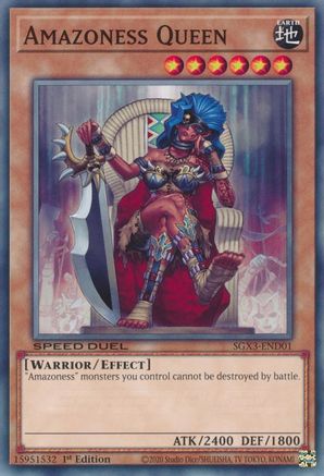 Amazoness Queen (SGX3-END01) - Speed Duel GX: Duelists of Shadows 1st Edition Speed Duel GX: Duelists of Shadows Yugioh Single  Squirtle Squad Card Shop.