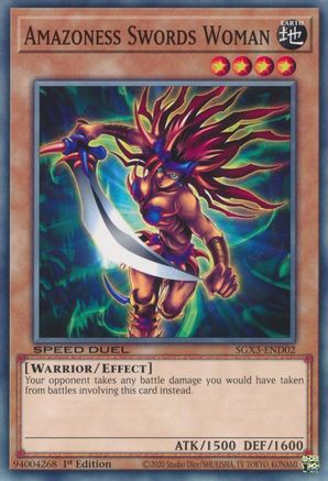 Amazoness Swords Woman (SGX3-END02) - Speed Duel GX: Duelists of Shadows 1st Edition Speed Duel GX: Duelists of Shadows Yugioh Single  Squirtle Squad Card Shop.