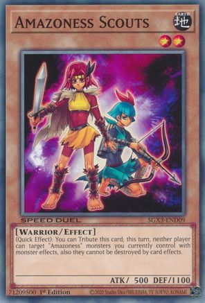 Amazoness Scouts (SGX3-END09) - Speed Duel GX: Duelists of Shadows 1st Edition Speed Duel GX: Duelists of Shadows Yugioh Single  Squirtle Squad Card Shop.