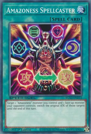 Amazoness Spellcaster (SGX3-END15) - Speed Duel GX: Duelists of Shadows 1st Edition Speed Duel GX: Duelists of Shadows Yugioh Single  Squirtle Squad Card Shop.