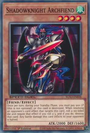 Shadowknight Archfiend (SGX3-ENE06) - Speed Duel GX: Duelists of Shadows 1st Edition Speed Duel GX: Duelists of Shadows Yugioh Single  Squirtle Squad Card Shop.