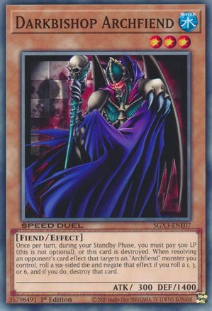 Darkbishop Archfiend (SGX3-ENE07) - Speed Duel GX: Duelists of Shadows 1st Edition Speed Duel GX: Duelists of Shadows Yugioh Single  Squirtle Squad Card Shop.