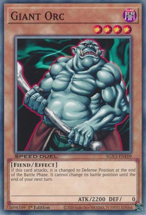 Giant Orc (SGX3-ENE09) - Speed Duel GX: Duelists of Shadows 1st Edition Speed Duel GX: Duelists of Shadows Yugioh Single  Squirtle Squad Card Shop.