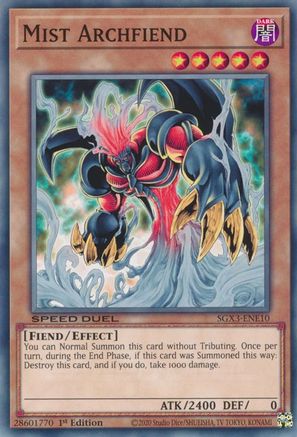 Mist Archfiend (SGX3-ENE10) - Speed Duel GX: Duelists of Shadows 1st Edition Speed Duel GX: Duelists of Shadows Yugioh Single  Squirtle Squad Card Shop.