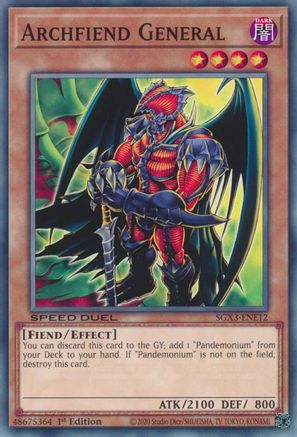 Archfiend General (SGX3-ENE12) - Speed Duel GX: Duelists of Shadows 1st Edition Speed Duel GX: Duelists of Shadows Yugioh Single  Squirtle Squad Card Shop.