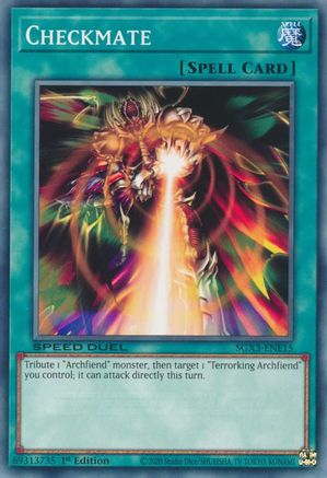 Checkmate (SGX3-ENE15) - Speed Duel GX: Duelists of Shadows 1st Edition Speed Duel GX: Duelists of Shadows Yugioh Single  Squirtle Squad Card Shop.