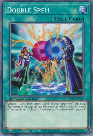 Double Spell (SGX3-ENE17) - Speed Duel GX: Duelists of Shadows 1st Edition Speed Duel GX: Duelists of Shadows Yugioh Single  Squirtle Squad Card Shop.