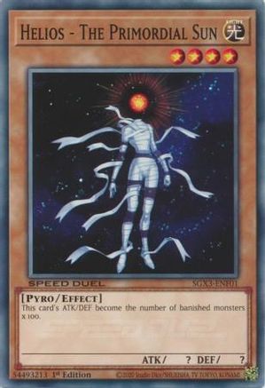 Helios - The Primordial Sun (SGX3-ENF01) - Speed Duel GX: Duelists of Shadows 1st Edition Speed Duel GX: Duelists of Shadows Yugioh Single  Squirtle Squad Card Shop.