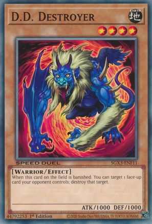 D.D. Destroyer (SGX3-ENF11) - Speed Duel GX: Duelists of Shadows 1st Edition Speed Duel GX: Duelists of Shadows Yugioh Single  Squirtle Squad Card Shop.
