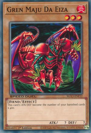 Gren Maju Da Eiza (SGX3-ENF12) - Speed Duel GX: Duelists of Shadows 1st Edition Speed Duel GX: Duelists of Shadows Yugioh Single  Squirtle Squad Card Shop.