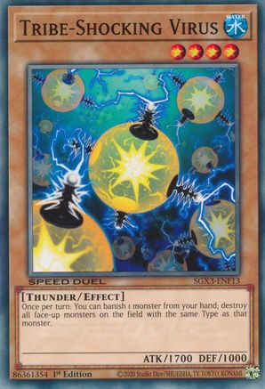 Tribe-Shocking Virus (SGX3-ENF13) - Speed Duel GX: Duelists of Shadows 1st Edition Speed Duel GX: Duelists of Shadows Yugioh Single  Squirtle Squad Card Shop.