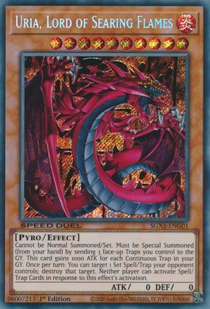 Uria, Lord of Searing Flames (SGX3-ENG01) - Speed Duel GX: Duelists of Shadows 1st Edition Speed Duel GX: Duelists of Shadows Yugioh Single  Squirtle Squad Card Shop.