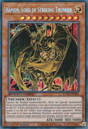 Hamon, Lord of Striking Thunder (SGX3-ENG02) - Speed Duel GX: Duelists of Shadows 1st Edition Speed Duel GX: Duelists of Shadows Yugioh Single  Squirtle Squad Card Shop.