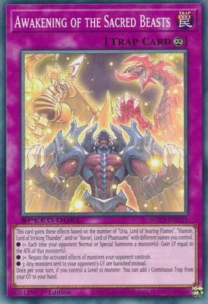 Awakening of the Sacred Beasts (SGX3-ENG15) - Speed Duel GX: Duelists of Shadows 1st Edition Speed Duel GX: Duelists of Shadows Yugioh Single  Squirtle Squad Card Shop.
