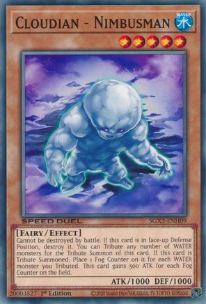 Cloudian - Nimbusman (SGX3-ENH09) - Speed Duel GX: Duelists of Shadows 1st Edition Speed Duel GX: Duelists of Shadows Yugioh Single  Squirtle Squad Card Shop.
