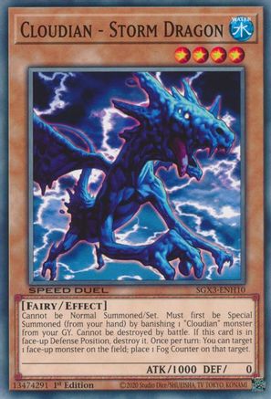 Cloudian - Storm Dragon (SGX3-ENH10) - Speed Duel GX: Duelists of Shadows 1st Edition Speed Duel GX: Duelists of Shadows Yugioh Single  Squirtle Squad Card Shop.