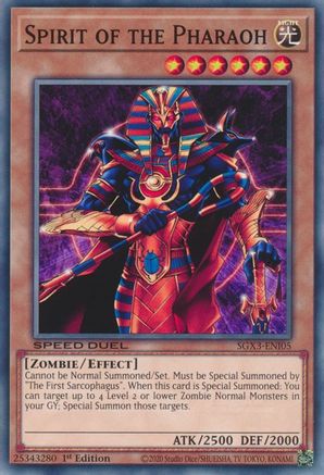 Spirit of the Pharaoh (SGX3-ENI05) - Speed Duel GX: Duelists of Shadows 1st Edition Speed Duel GX: Duelists of Shadows Yugioh Single  Squirtle Squad Card Shop.