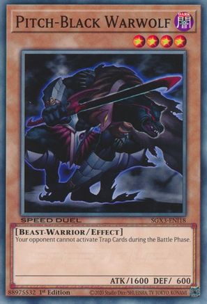 Pitch-Black Warwolf (SGX3-ENI18) - Speed Duel GX: Duelists of Shadows 1st Edition Speed Duel GX: Duelists of Shadows Yugioh Single  Squirtle Squad Card Shop.