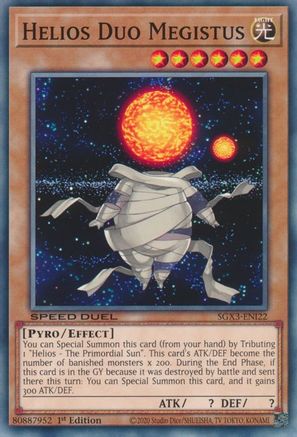 Helios Duo Megistus (SGX3-ENI22) - Speed Duel GX: Duelists of Shadows 1st Edition Speed Duel GX: Duelists of Shadows Yugioh Single  Squirtle Squad Card Shop.