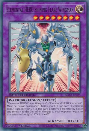 Elemental HERO Shining Flare Wingman (SGX3-ENI25) - Speed Duel GX: Duelists of Shadows 1st Edition Speed Duel GX: Duelists of Shadows Yugioh Single  Squirtle Squad Card Shop.