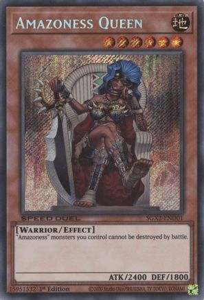 Amazoness Queen (Secret Rare) (SGX3-END01) - Speed Duel GX: Duelists of Shadows 1st Edition Speed Duel GX: Duelists of Shadows Yugioh Single  Squirtle Squad Card Shop.