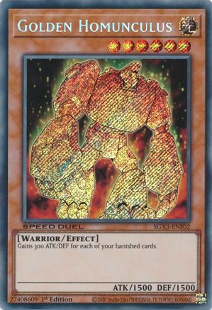 Golden Homunculus (Secret Rare) (SGX3-ENF02) - Speed Duel GX: Duelists of Shadows 1st Edition Speed Duel GX: Duelists of Shadows Yugioh Single  Squirtle Squad Card Shop.