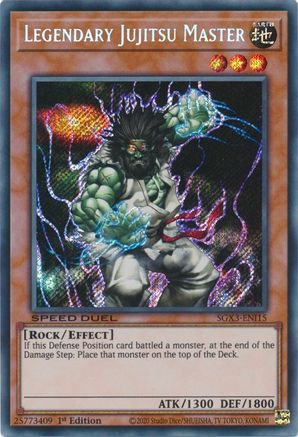 Legendary Jujitsu Master (Secret Rare) (SGX3-ENI15) - Speed Duel GX: Duelists of Shadows 1st Edition Speed Duel GX: Duelists of Shadows Yugioh Single  Squirtle Squad Card Shop.