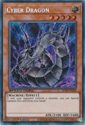 Cyber Dragon (Secret Rare) (SGX3-ENI28) - Speed Duel GX: Duelists of Shadows 1st Edition Speed Duel GX: Duelists of Shadows Yugioh Single  Squirtle Squad Card Shop.