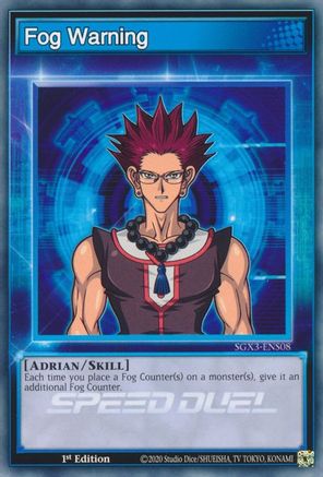 Fog Warning (SGX3-ENS08) - Speed Duel GX: Duelists of Shadows 1st Edition Speed Duel GX: Duelists of Shadows Yugioh Single  Squirtle Squad Card Shop.
