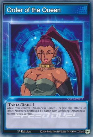 Order of the Queen (SGX3-ENS12) - Speed Duel GX: Duelists of Shadows 1st Edition Speed Duel GX: Duelists of Shadows Yugioh Single  Squirtle Squad Card Shop.