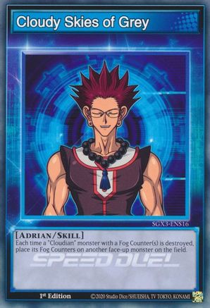 Cloudy Skies of Grey (SGX3-ENS16) - Speed Duel GX: Duelists of Shadows 1st Edition Speed Duel GX: Duelists of Shadows Yugioh Single  Squirtle Squad Card Shop.