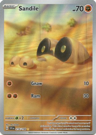 Sandile 216/198  - Holofoil SV01 Scarlet & Violet Base Set - Illustration Rare SV01: Scarlet & Violet Base Set Pokemon Single  Squirtle Squad Card Shop.