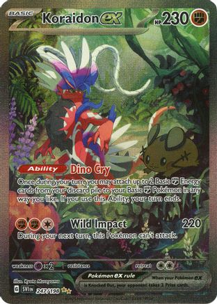 Koraidon ex 247/198  - Holofoil SV01 Scarlet & Violet Base Set - Special Illustration Rare SV01: Scarlet & Violet Base Set Pokemon Single  Squirtle Squad Card Shop.