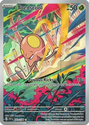 Toedscool 201/198  - Holofoil SV01 Scarlet & Violet Base Set - Illustration Rare SV01: Scarlet & Violet Base Set Pokemon Single  Squirtle Squad Card Shop.