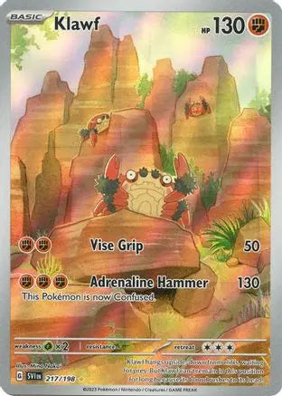 Klawf 217/198  - Holofoil SV01 Scarlet & Violet Base Set - Illustration Rare SV01: Scarlet & Violet Base Set Pokemon Single  Squirtle Squad Card Shop.