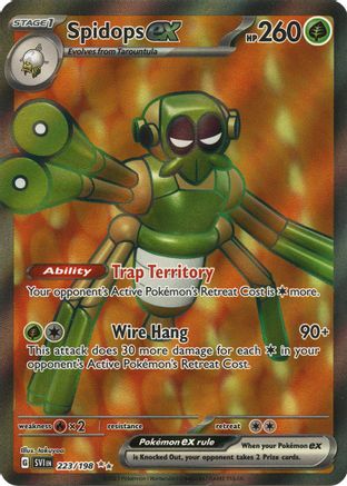 Spidops ex 223/198  - Holofoil SV01 Scarlet & Violet Base Set - Ultra Rare SV01: Scarlet & Violet Base Set Pokemon Single  Squirtle Squad Card Shop.