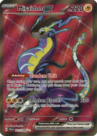 Miraidon ex 227/198  - Holofoil SV01 Scarlet & Violet Base Set - Ultra Rare SV01: Scarlet & Violet Base Set Pokemon Single  Squirtle Squad Card Shop.