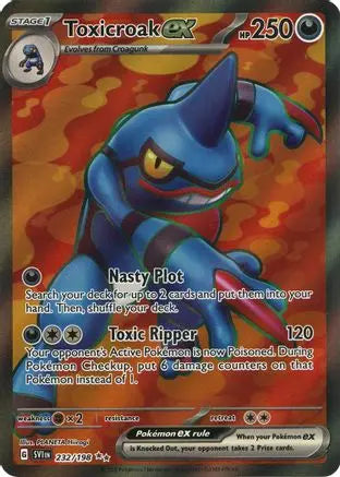 Scarlet & Violet - Base Set - Toxicroak ex 232/198 - clean card image