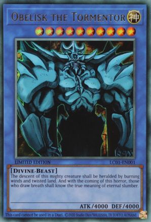 Obelisk the Tormentor (25th Anniversary Edition) (LC01-EN001) - Legendary Collection: 25th Anniversary Edition Limited Legendary Collection: 25th Anniversary Edition Yugioh Single  Squirtle Squad Card Shop.