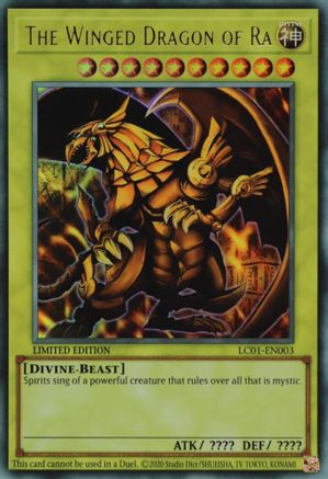 The Winged Dragon of Ra (25th Anniversary Edition) (LC01-EN003) - Legendary Collection: 25th Anniversary Edition Limited Legendary Collection: 25th Anniversary Edition Yugioh Single  Squirtle Squad Card Shop.