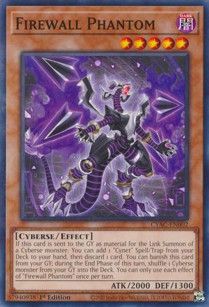 Firewall Phantom (CYAC-EN002) - Cyberstorm Access 1st Edition Cyberstorm Access Yugioh Single  Squirtle Squad Card Shop.